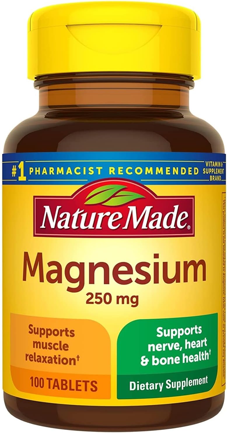 NATURE MADE Magnesio, 250 mg, Tabletas, 100 ct a24