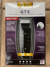 Cargar imagen en el visor de la galería, Andis 04775 Professional GTX T-Outliner Recortador de barba / cabello, negro NDP-30

