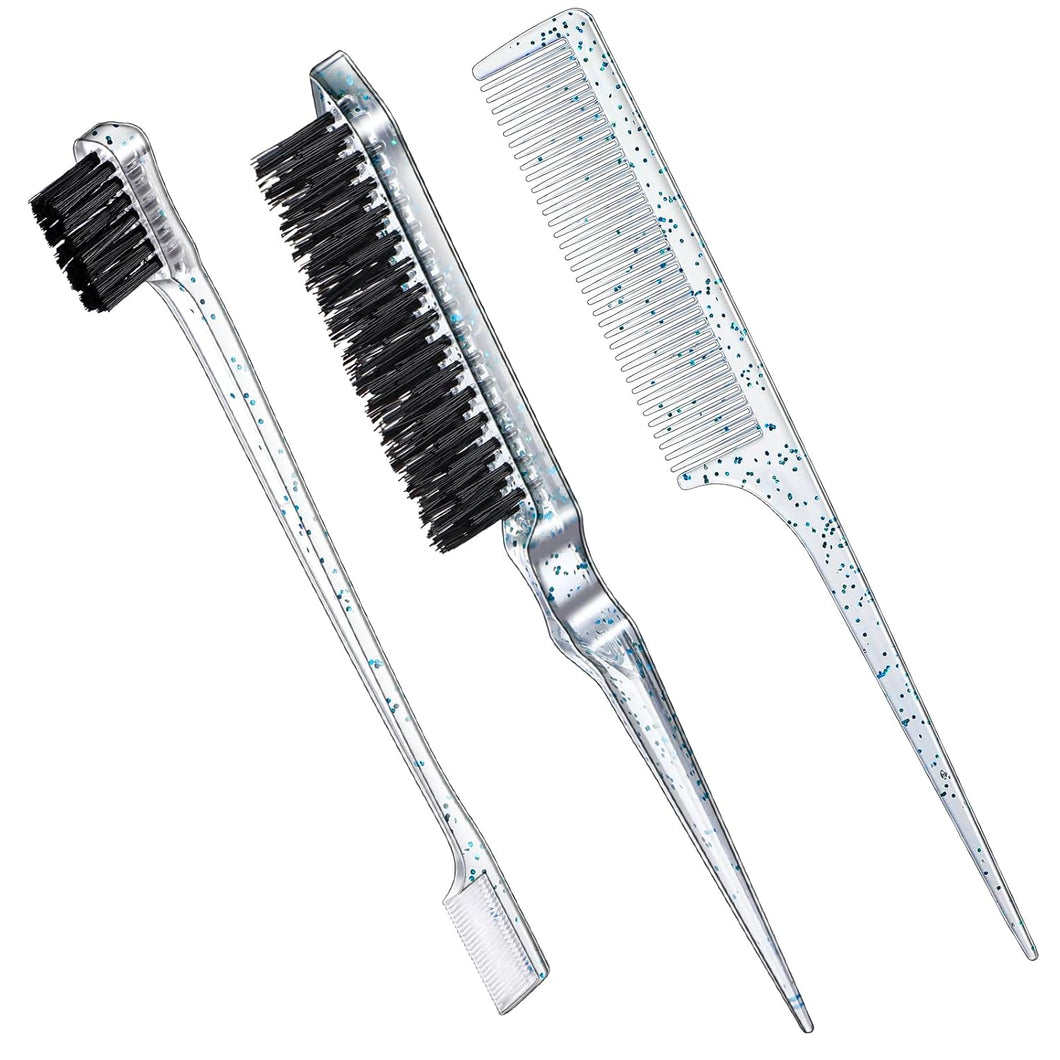 Juego de 3 cepillos de pelo de espalda resbaladiza  LN23