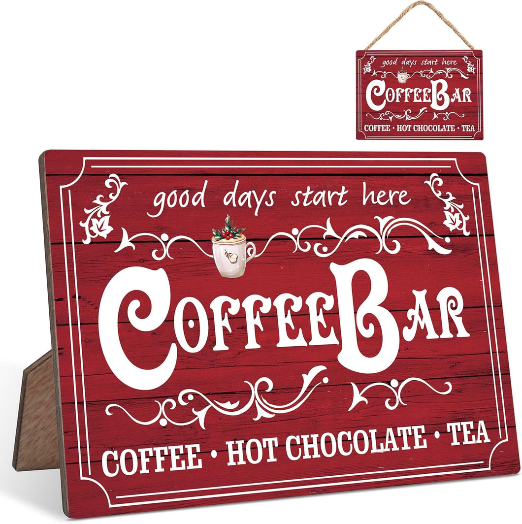 Letrero vintage de Navidad para cafetería A19