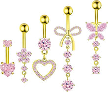 Cargar imagen en el visor de la galería, BSJ4U Piercing de ombligo para ombligo

