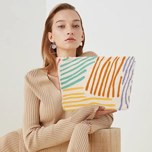 Bolsa de cosméticos Bolsa de maquillaje Preppy Cute Corduroy