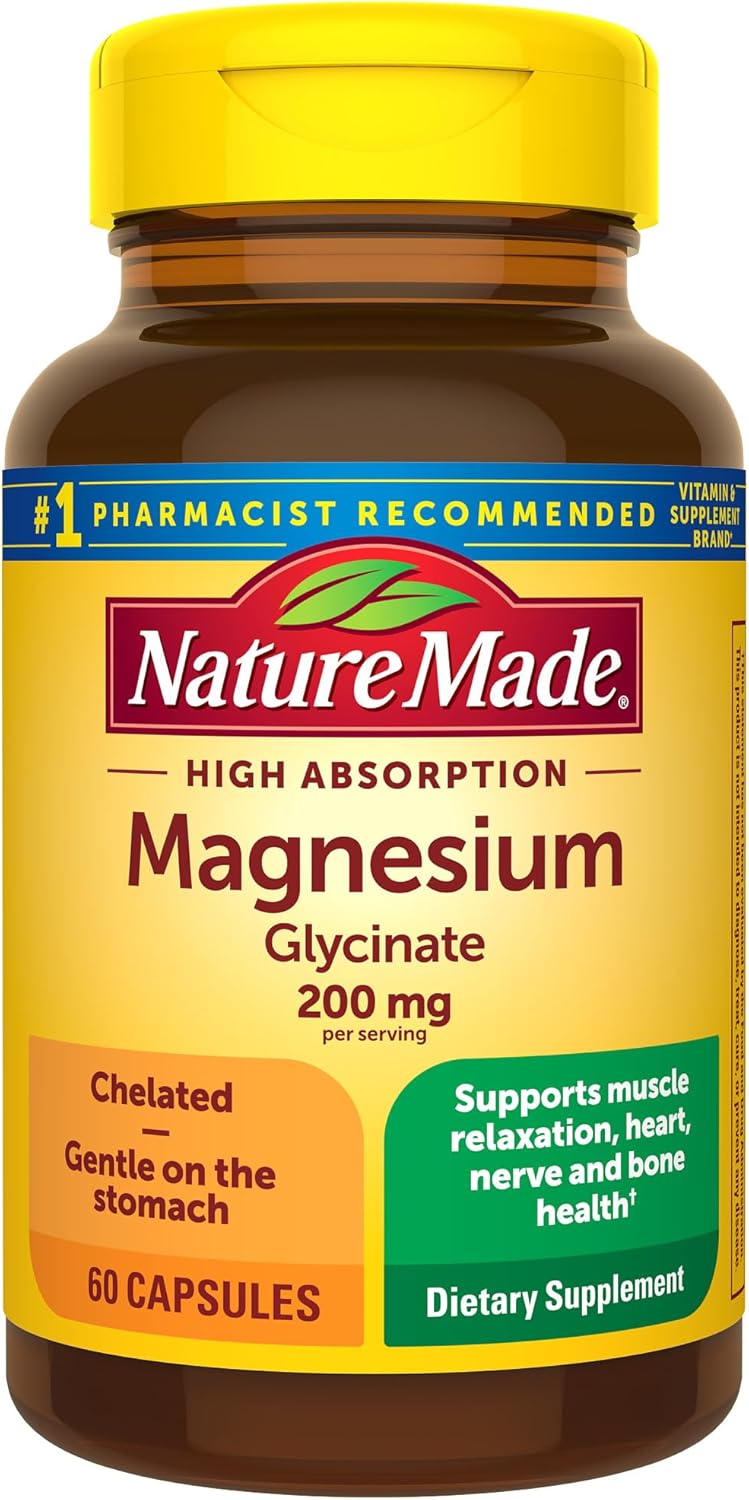 Nature Made Glicinato de magnesio 200 mg por porción a24