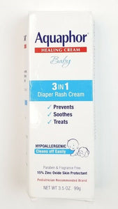 Aquaphor Baby 3 en 1 para aliviar la dermatitis del pañal. 3.5oz