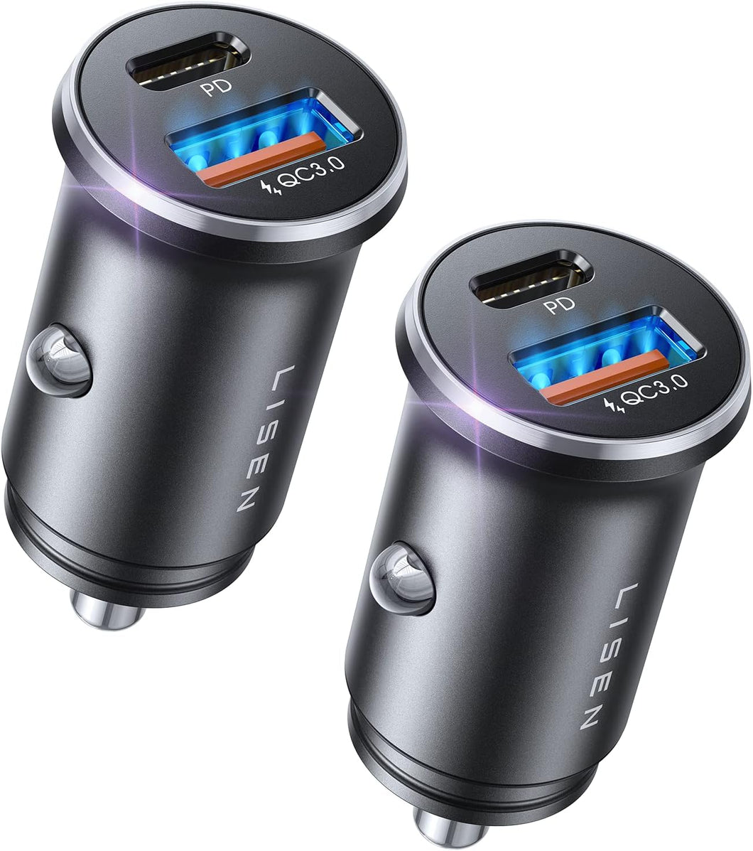 LISEN Cargador de teléfono de coche de 54 W USB C,  a24