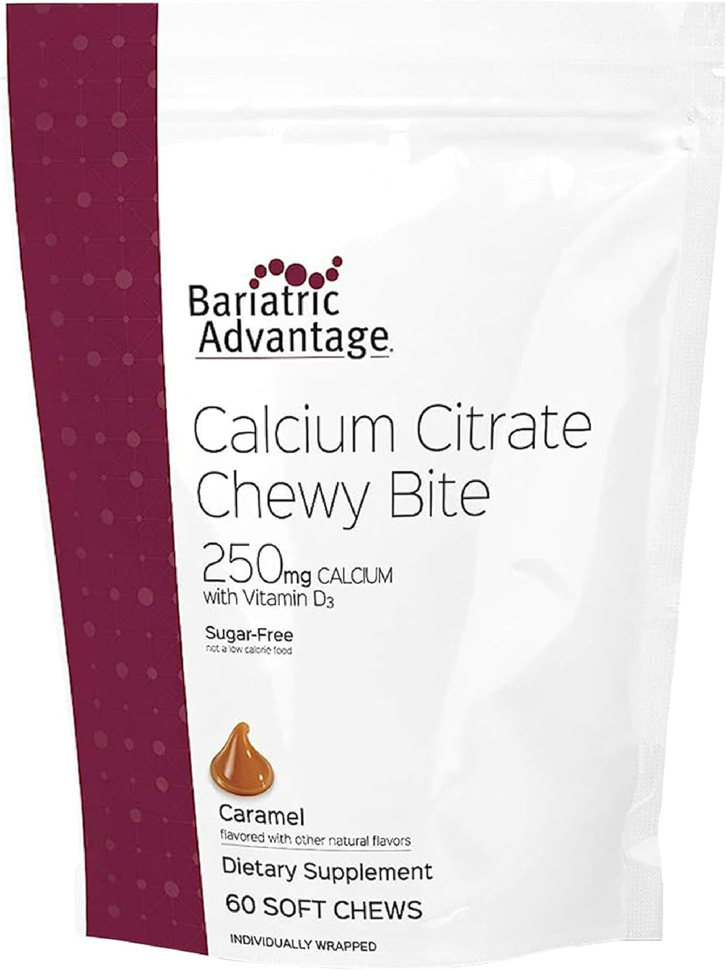Gomas masticables de citrato de calcio 250 mg con vitamina D3