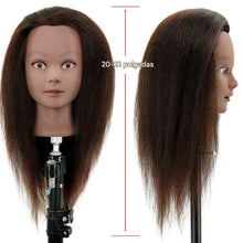 Cargar imagen en el visor de la galería, Cabeza de maniquí de cabello 100 % real
