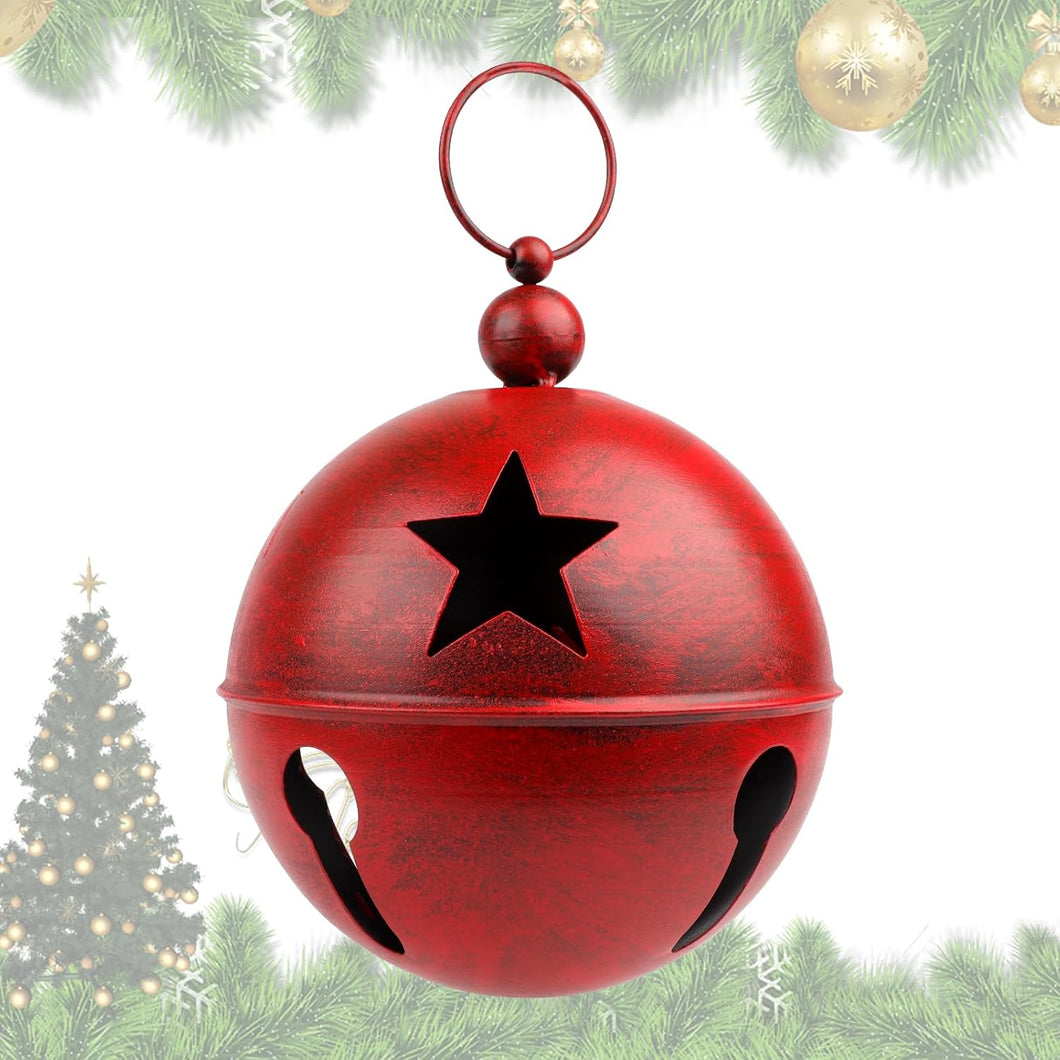 YIYA Decoración de cascabeles grandes de Navidad A19