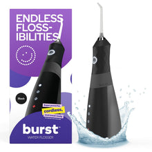 Cargar imagen en el visor de la galería, BURST Irrigador dental para limpieza de dientes – Púas de irrigador de agua inalámbrico para eliminación de ln23 placa entre dientes, aparatos ortopédicos y trabajo dental – Hilo dental eléctrico y

