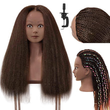 Cargar imagen en el visor de la galería, Cabeza de maniquí de cabello 100 % real
