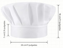 Cargar imagen en el visor de la galería, Sombreros ajustables de chef &amp; Delantales profesionales, 100 % de hilado con 2 bolsillos
