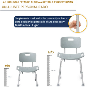 Silla con respaldo para bañera