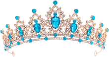 Cargar imagen en el visor de la galería, FORSEVEN Tiaras de cristal para mujer, tiaras de boda y coronas para mujer
