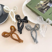 Cargar imagen en el visor de la galería, Paquete de 5 pinzas para el pelo con lazo, elegantes pinzas de mariposa antideslizantes para mujeres, A21
