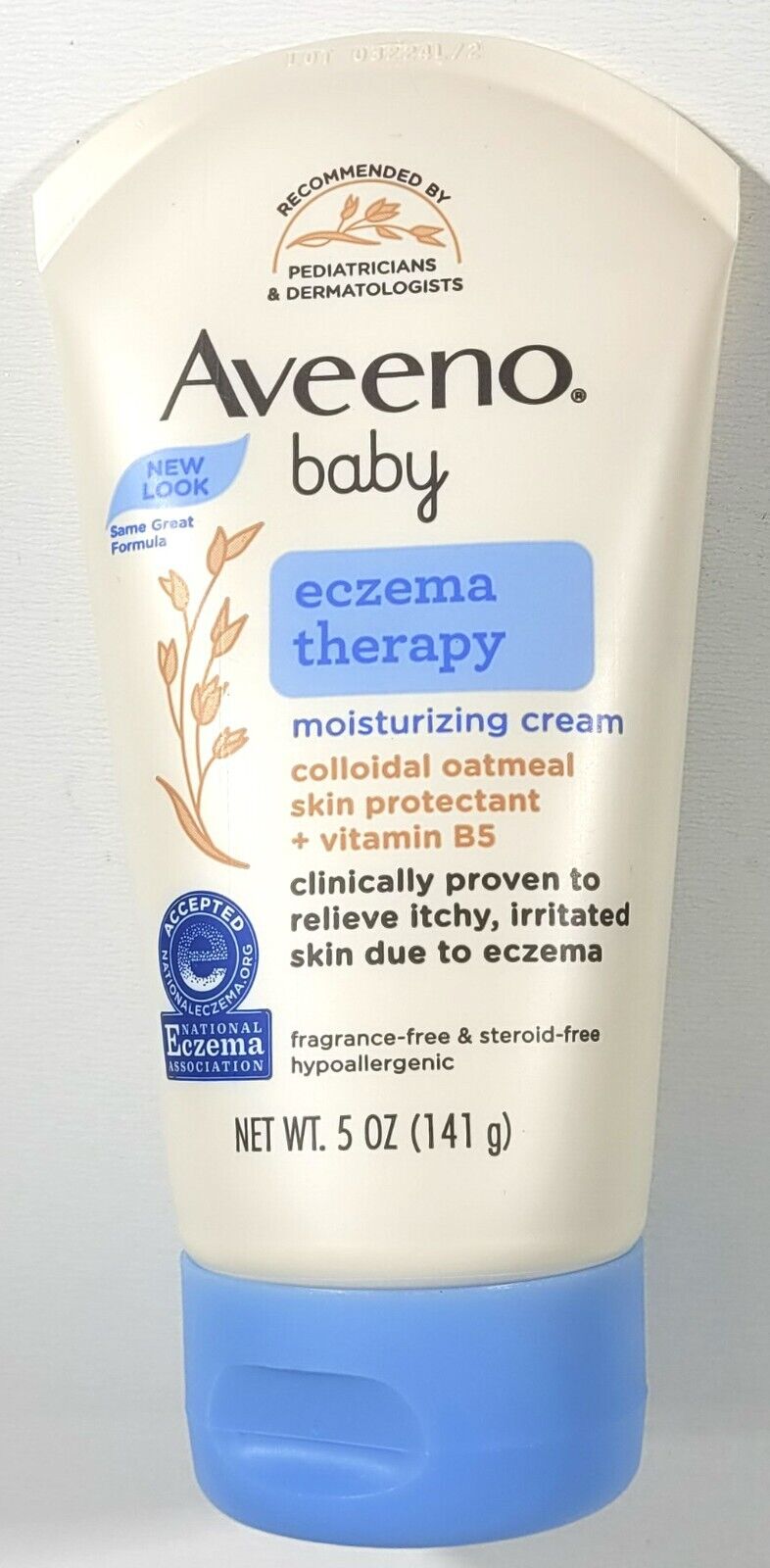 Aveeno Baby crema hidratante para el alivio del eccema, alivia la piel seca, picazón y irritación