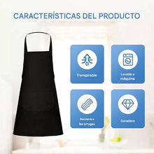 Cargar imagen en el visor de la galería, Delantales profesionales, 100 % de hilado con 2 bolsillos
