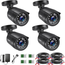 Cargar imagen en el visor de la galería, ZOSI 1080P - Paquete de 4 cámaras de seguridad HD TVI, visión nocturna de 80 pies

