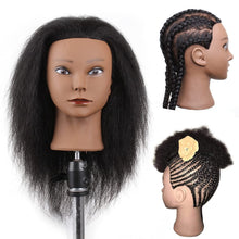 Cargar imagen en el visor de la galería, Cabeza de maniquí con 100% cabello humano coje color
