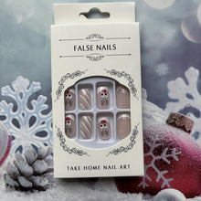 Cargar imagen en el visor de la galería, Uñas postizas a presión de Navidad, A19
