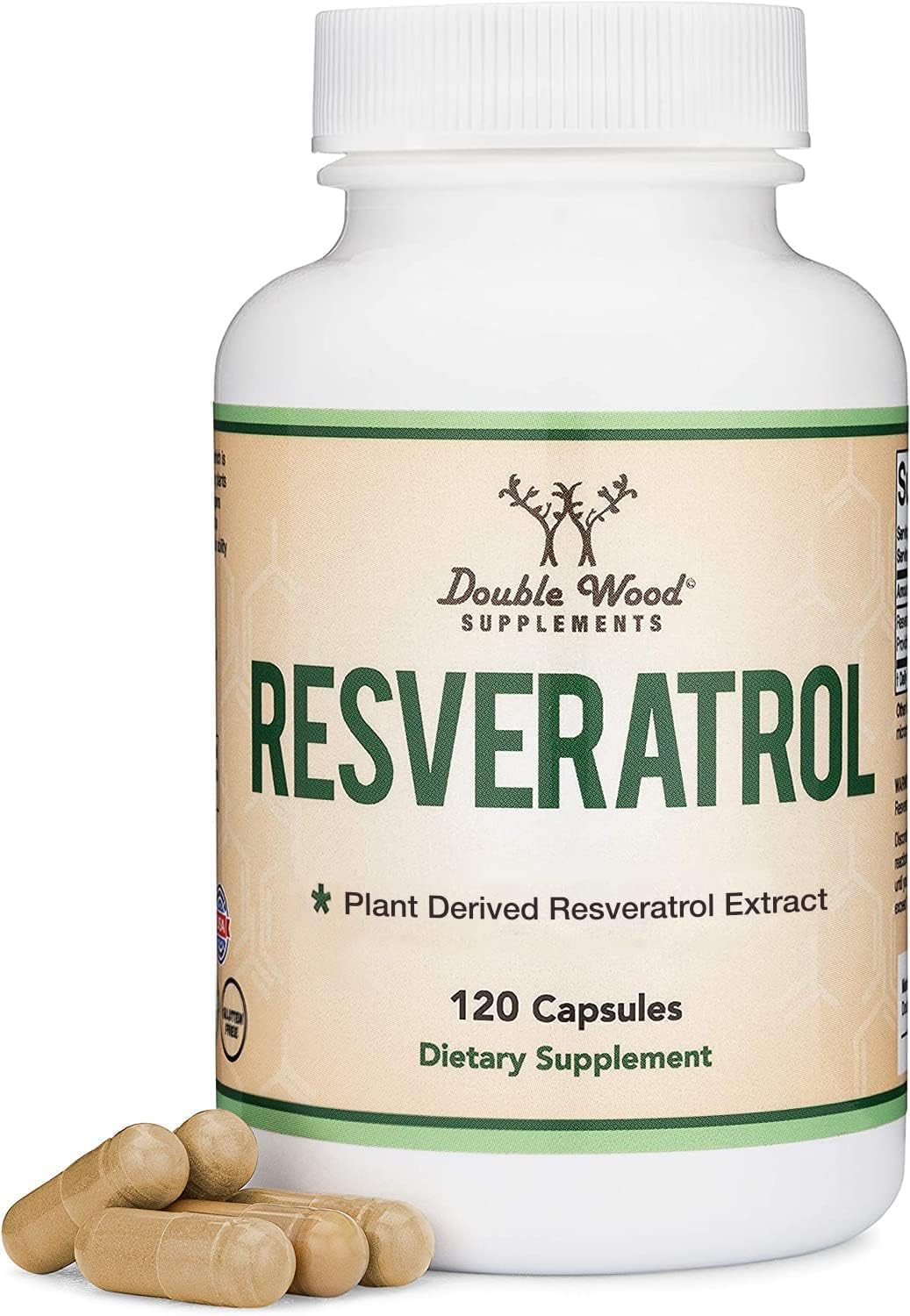 Resveratrol de 500 mg, 120 cápsulas