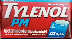 Tylenol cápsula PM extra fuerte para aliviar el dolor y ayudar a dormir