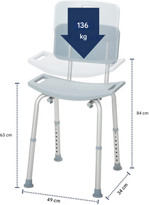Silla con respaldo para bañera