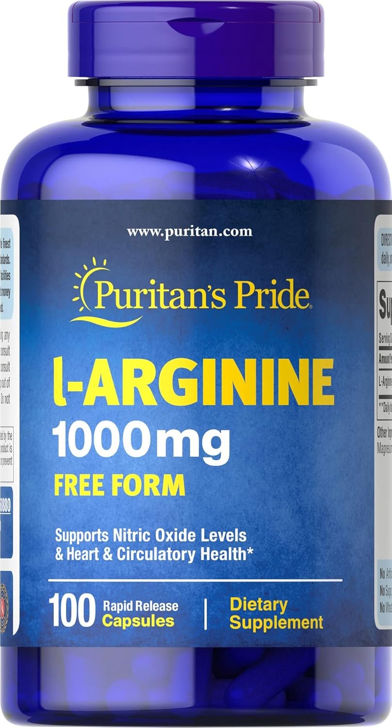 Cápsulas de L-arginina 1000 mg, 100 unidades