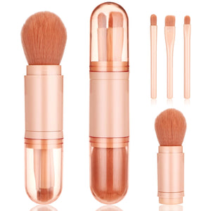Juego de brochas de maquillaje de viaje 4 en 1