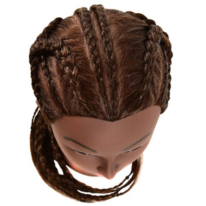 Cabeza de maniquí con cabello 100%humano coje color 30 pulgadas