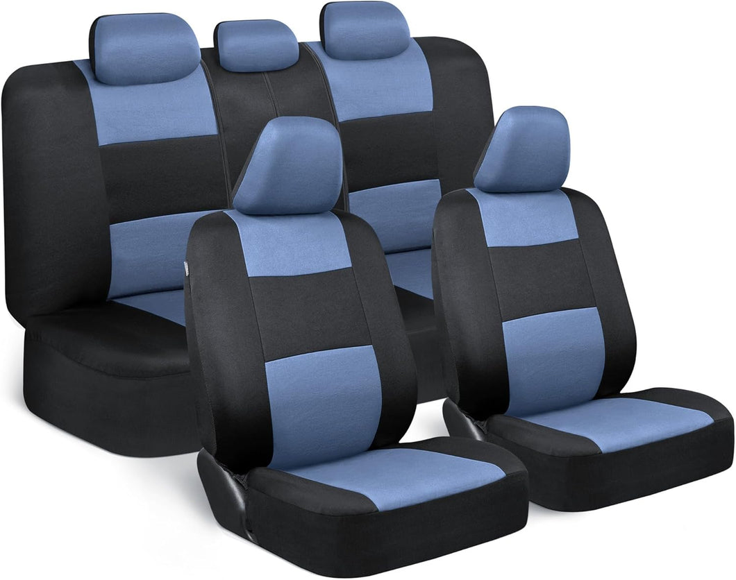 BDK PolyPro Juego completo de fundas de asiento de automóvil en azul gris  a24