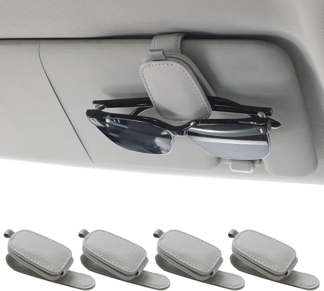 Yuoyar Paquete de 4 soportes para lentes de sol para visera de automóvil a24