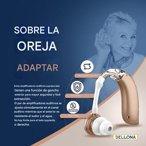 Audífonos para personas mayores con pérdida auditiva severa- recargable