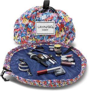 Organizador de cosméticos y maquillaje con cordón, bolsa de aseo para viajes, regalos y uso diario, LOVE,a22  Tradicional