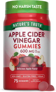 Gomitas de vinagre de sidra de manzana 600 mg 75 gomitas