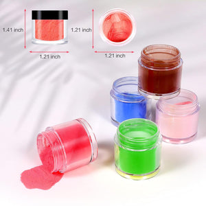 Juego de polvo acrílico de 24 colores, juego de polvo acrílico, diseño de arte de uñas, a22 arte de uñas acrílicas