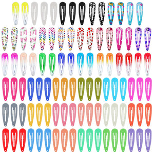 100 pinzas para el cabello para niñas, 2 pulgadas, A21 clips de metal antideslizantes para mujeres,