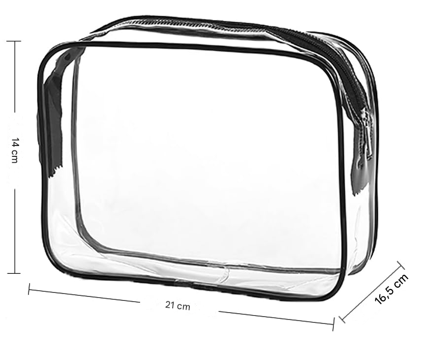 Bolsas de maquillaje transparentes grandes