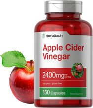 Cargar imagen en el visor de la galería, Cápsulas de vinagre de sidra de manzana | 2400 mg | 200 píldoras
