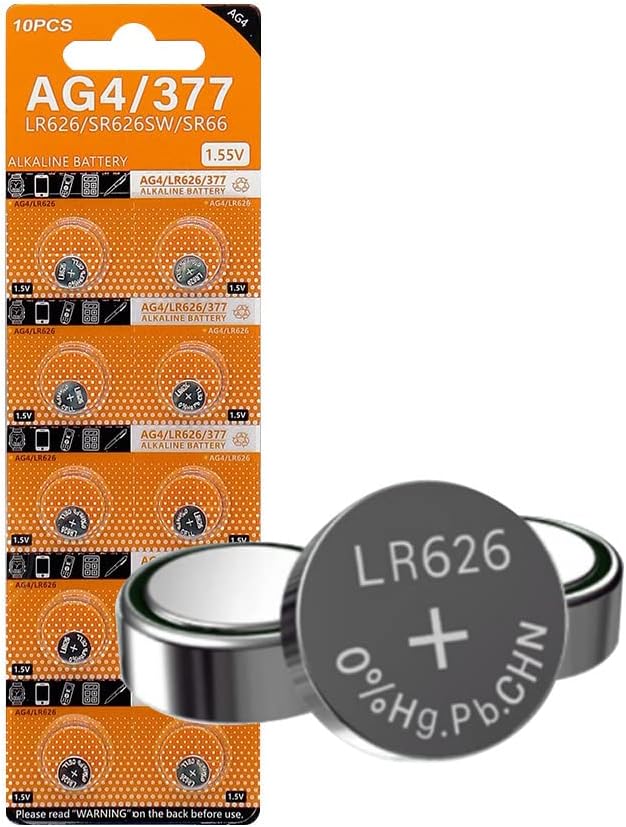 Batería de litio L626 LR626 LR66 SR626 377 SR626SW  (paquete de 10)