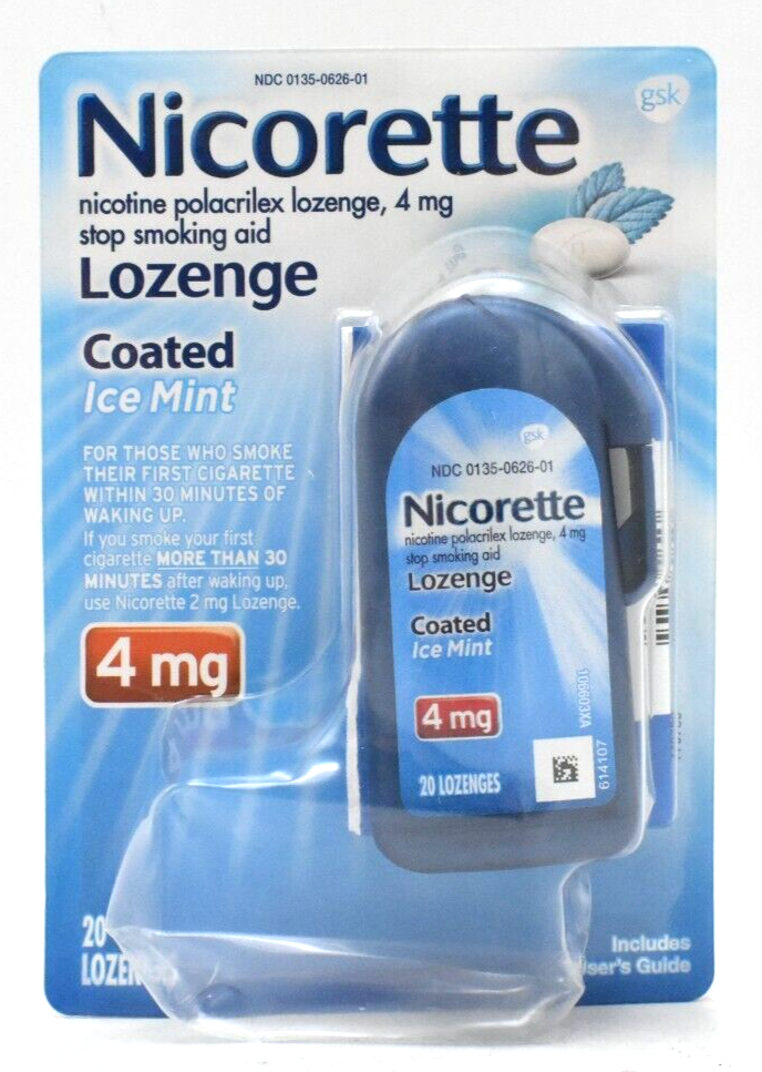 Nicorette pastillas de nicotina para dejar de fumar, 20 unidades
