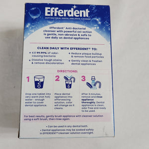 Limpiador de dentadura Efferdent Anti-Bacterial, Original