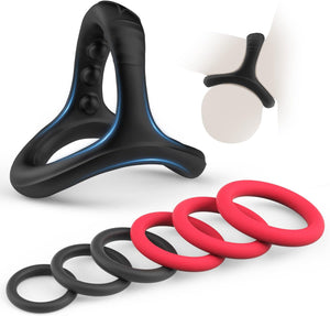 Juego de anillos de silicona para el pene con 7 tamaños diferentes para mejorar la erección, A24