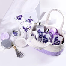 Cargar imagen en el visor de la galería, Set de spa para baño, cesta de regalo de 11 piezas de lavanda
