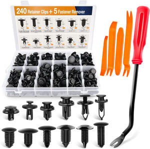 GOOACC - Kit de 240 clips de retención a presión para automóvil, remaches de plástico y sujetadores a24