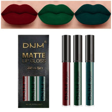 Cargar imagen en el visor de la galería, AMY&#39;S DIARY Juego de 3 lápices labiales líquidos mate rojo oscuro, verde, mate A19
