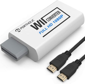 PORTHOLIC Convertidor Wii a HDMI 1080P para dispositivo Full HD,  a24
