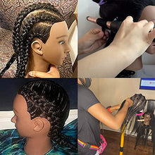 Cargar imagen en el visor de la galería, Cabeza de maniquí con 100% cabello humano coje color
