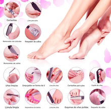 Cargar imagen en el visor de la galería, Juego de limas de pedicura para pies 25 en 1
