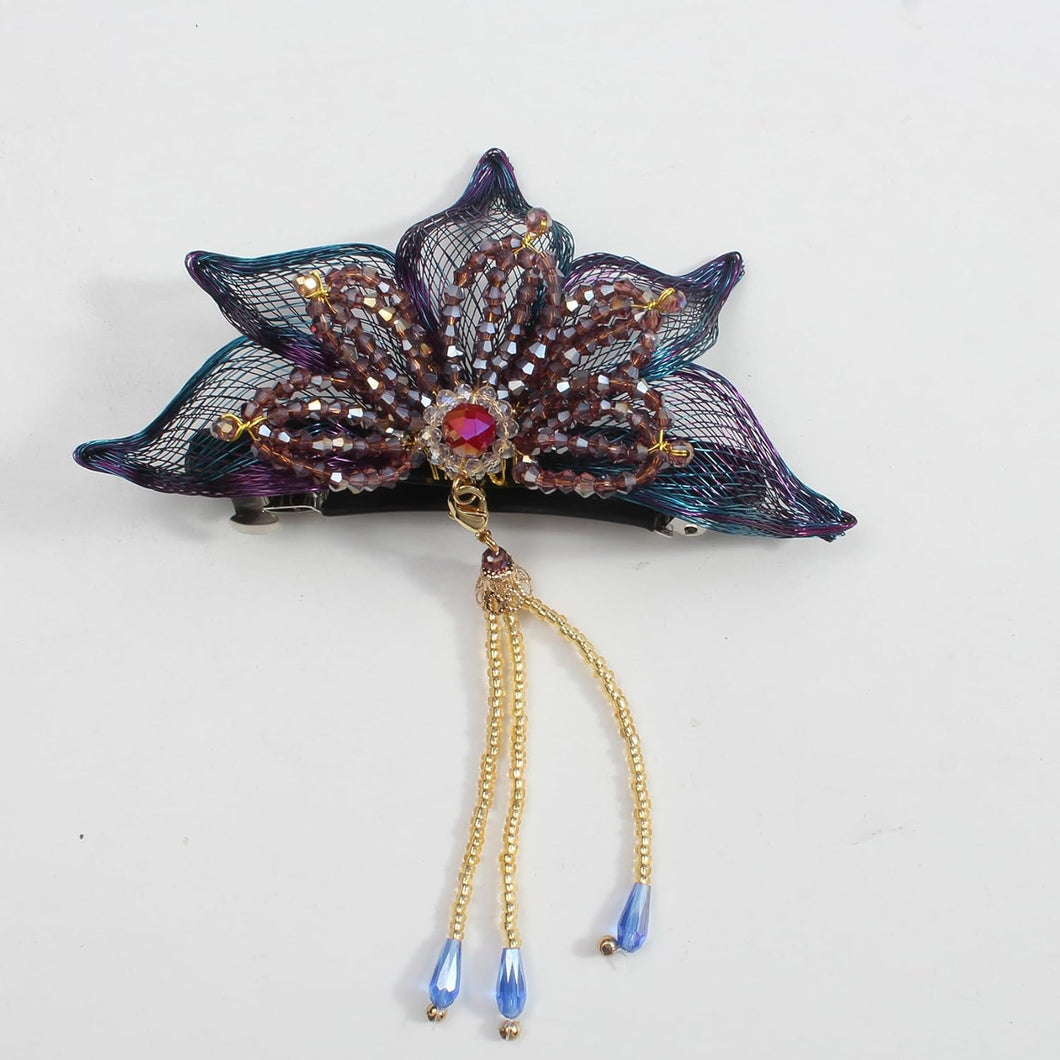 DIY alambre de cobre de metal tejido a mano diseño de alto nivel pasadores elegantes A21