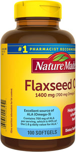 Nature Made Aceite de linaza extra fuerte de 1400 mg,  a24